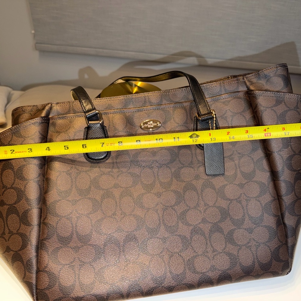 Coach Dark Brown Signature Tote Bag - Picture 6 of 16